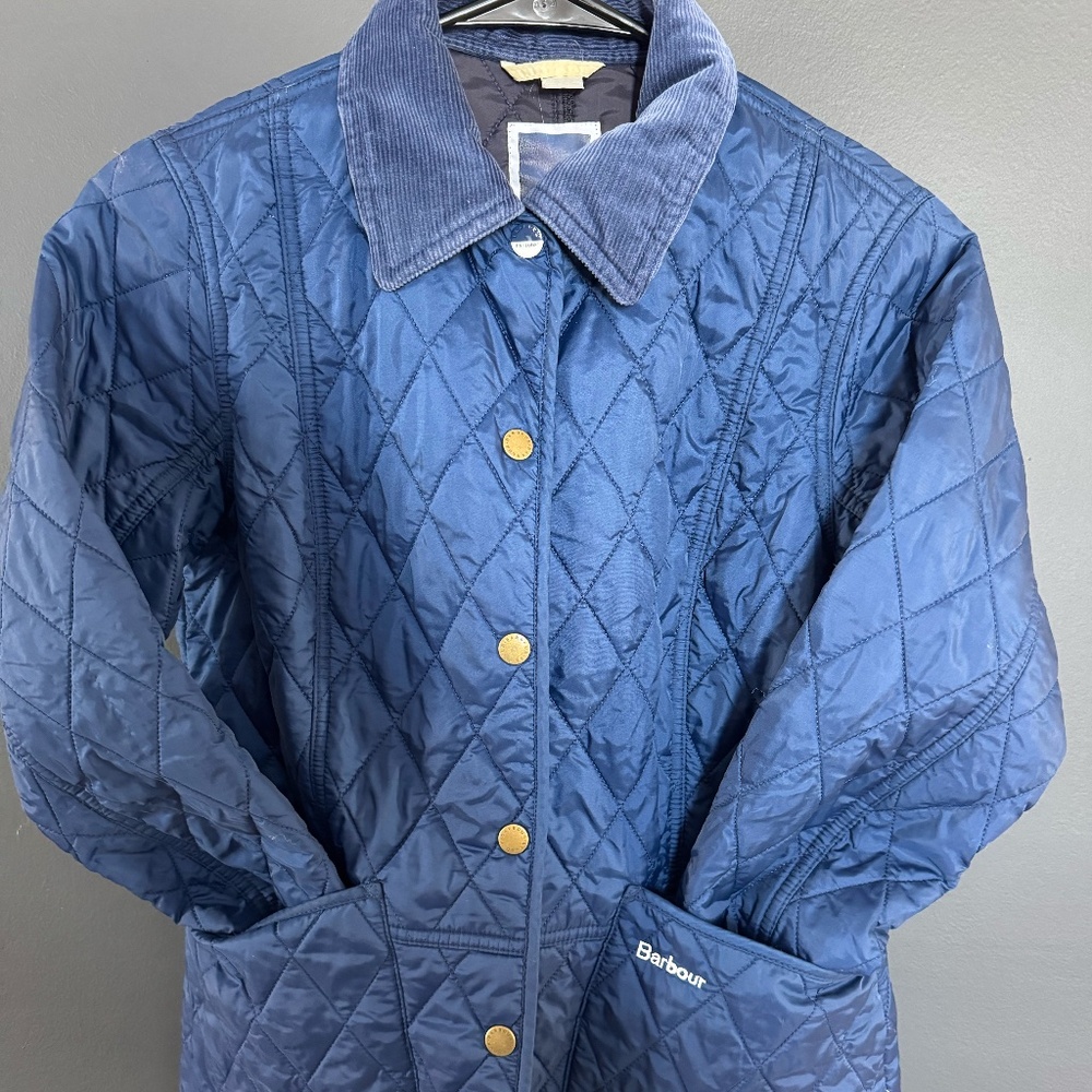 Barbour x Pantone - Womens Blue Quilted Jacket US 4 / UK 8